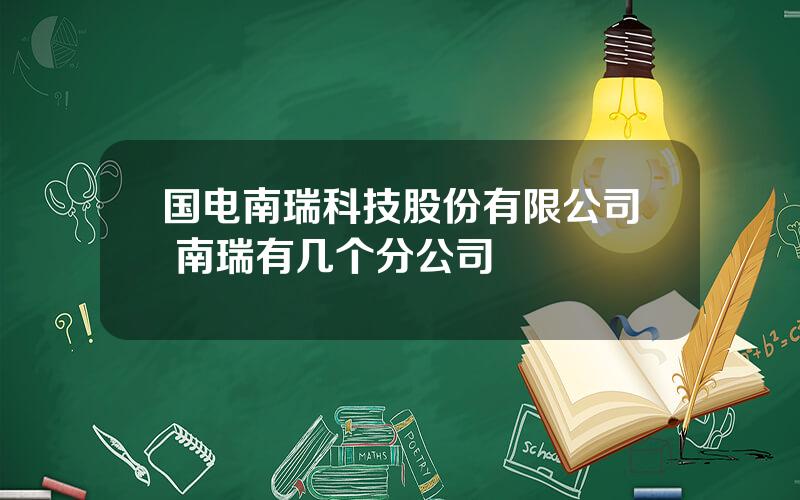 国电南瑞科技股份有限公司 南瑞有几个分公司